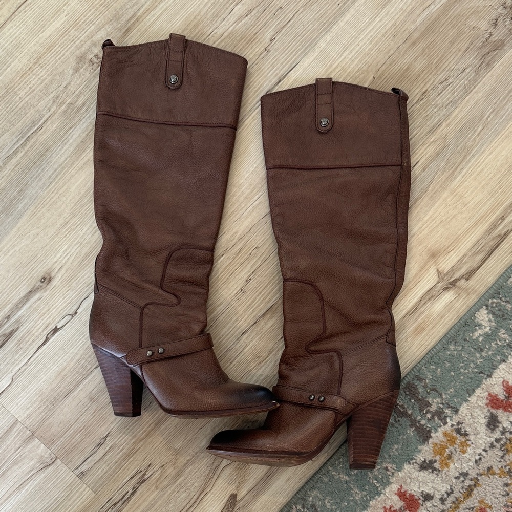 Sam Edelman Brown Knee-High Leather Boots